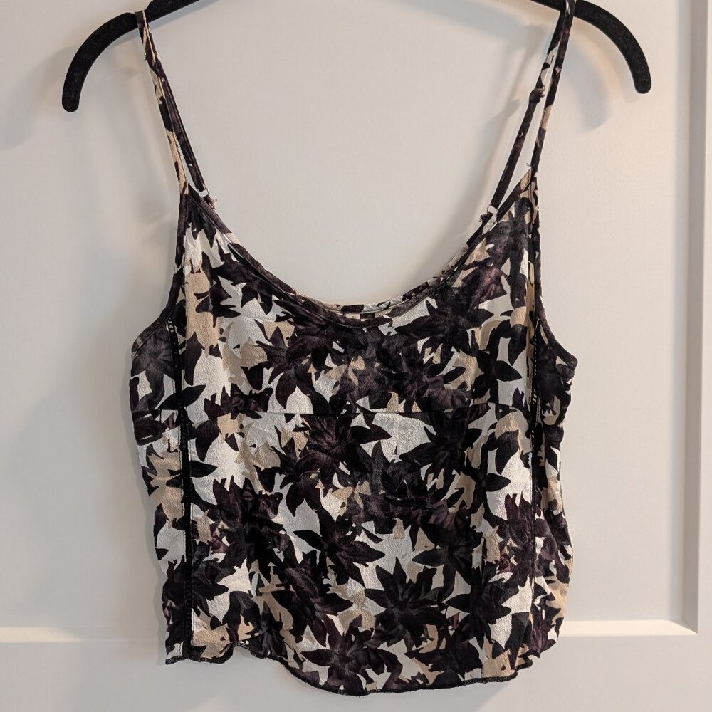 Aritzia Cropped Floral Blouse